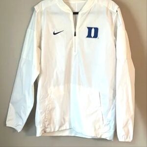 Nike DriFit Duke White Half-Zip Windbreaker Size M EUC